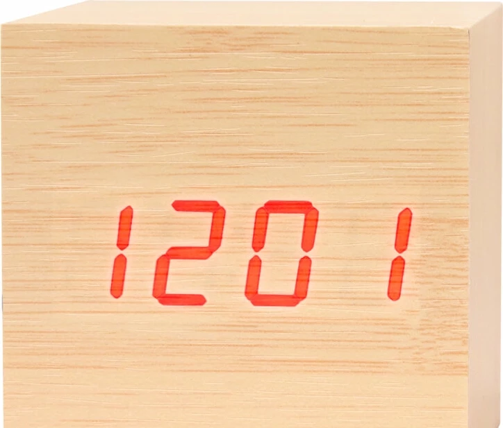 Сетевые часы vst869-1 крас.цифры (св.беж)+usb кабель (без адаптера)