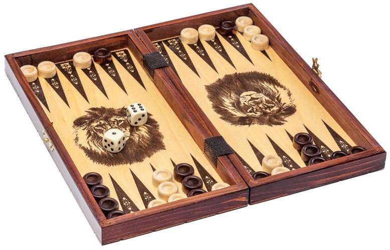 Шахматы + Шашки + Нарды "Кинг 34" Madon (деревянные, Польша)