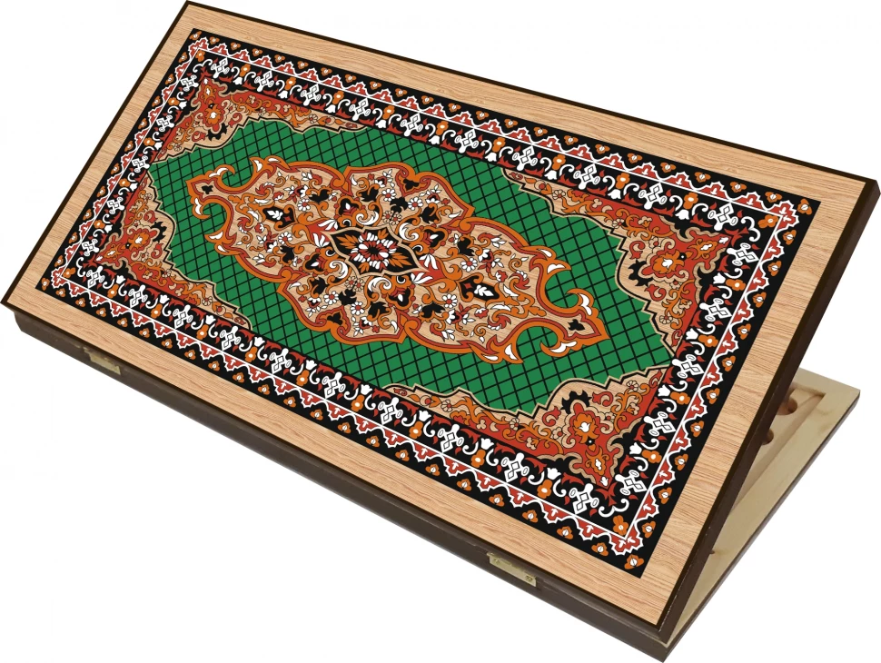 Нарды + Шашки Сирия Зеленые большие (Россия, дерево, 60 см), Partida