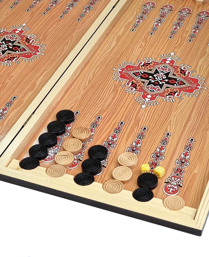 Нарды + Шашки Сирия Зеленые большие (Россия, дерево, 60 см), Partida