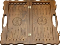 Нарды резные &quot;Тигр&quot; с ручкой 40, Haleyan