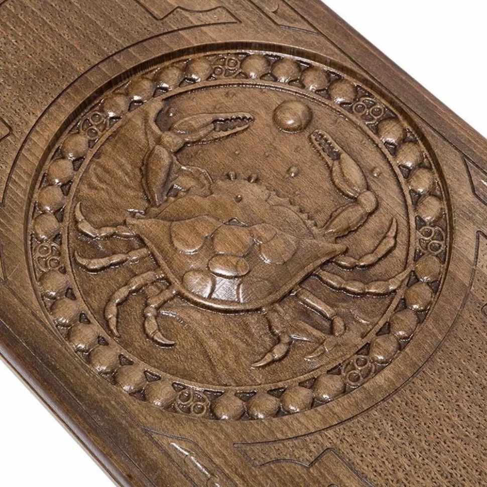 Нарды резные "Зодиак Рак", Ustyan