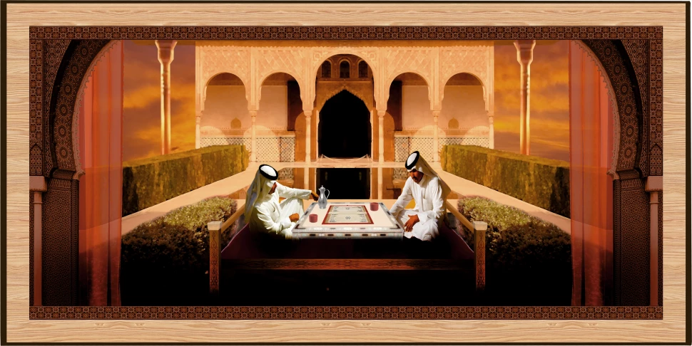 Нарды + Шашки Сирия Шейхи большие (Россия, дерево, 60 см), Partida