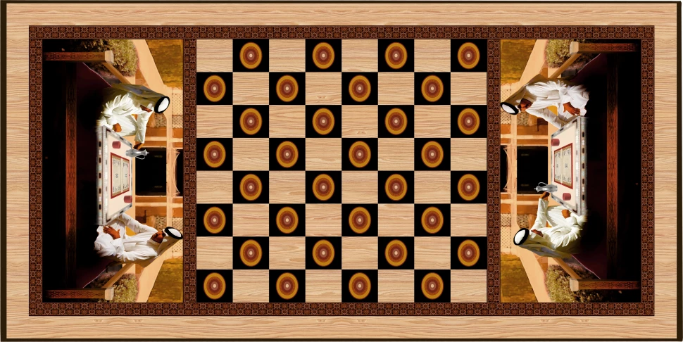 Нарды + Шашки Сирия Шейхи большие (Россия, дерево, 60 см), Partida