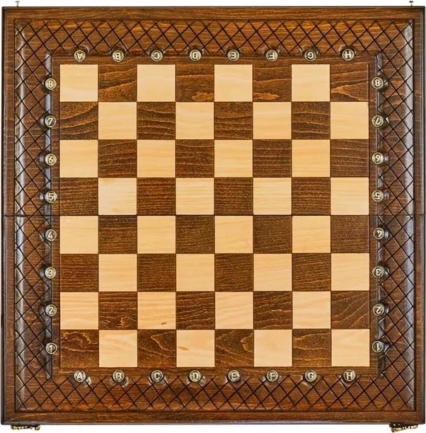 Шахматы + нарды резные "Эндшпиль 1" 60, Simonyan