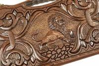 Нарды резные &quot;Лев&quot; с ручкой 50, Haleyan