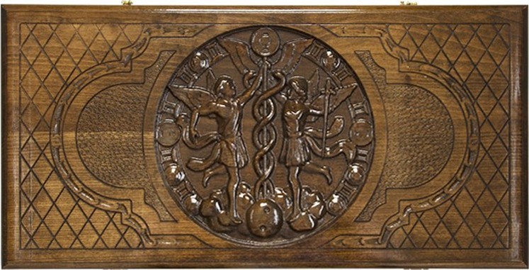 Нарды резные "Зодиак Близнецы", Ustyan