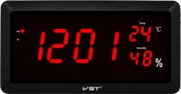 Сетевые часы vst780s-1 220В крас.циф (темп, влаж.)+блок