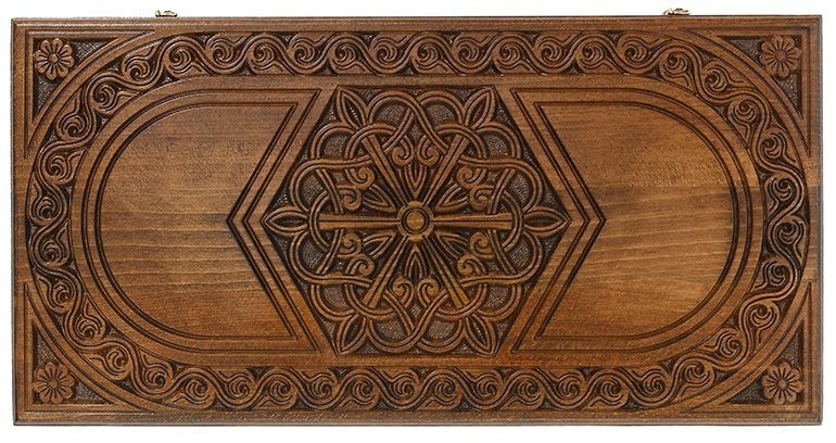 Нарды резные "Шестигранный Узор", Haleyan