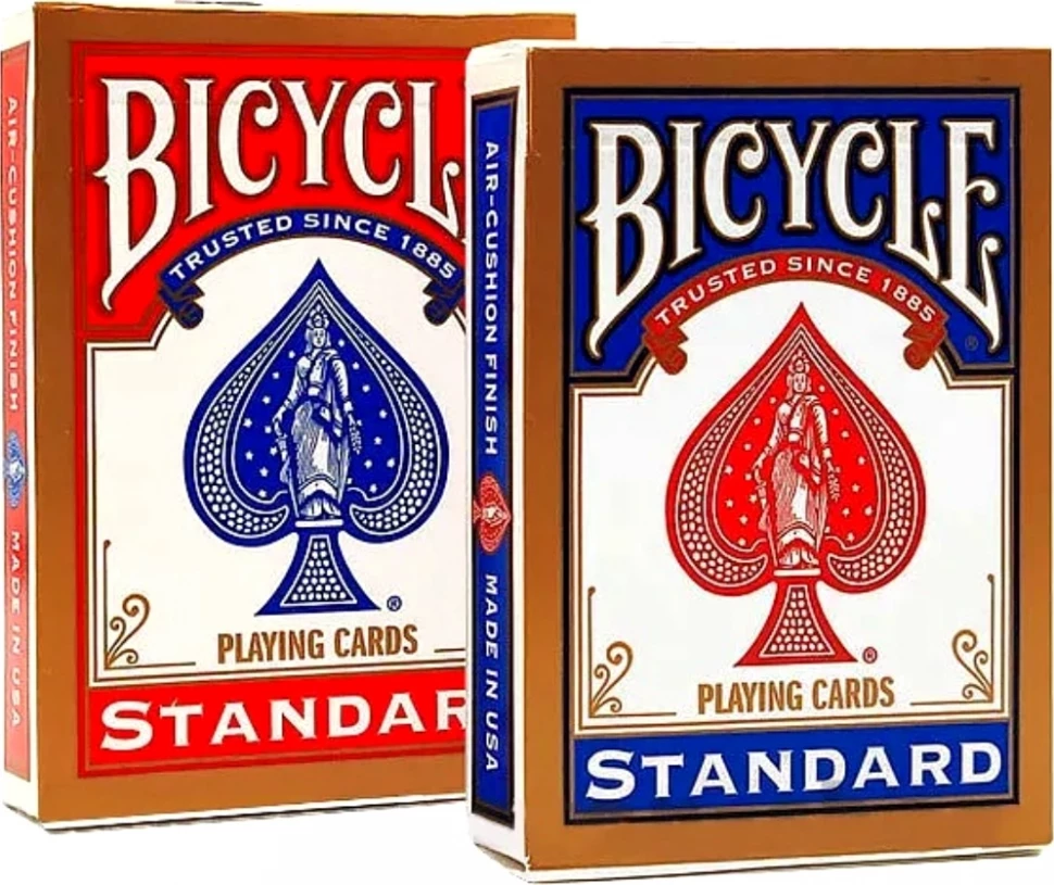Карты игральные Bicycle Standard комплект из двух колод, красные и синие