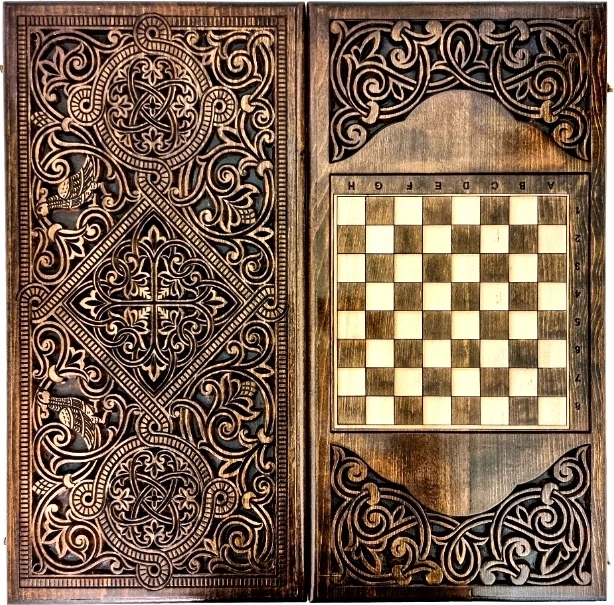 Нарды резные "Армянский узор 8" 60, Ustyan