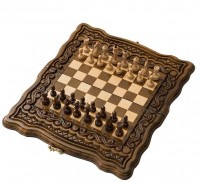 Шахматы + нарды резные &quot;Бриз&quot; 30, Haleyan