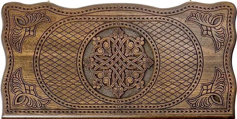 Нарды резные "Тёмный Узор 6" 60, Mirzoyan