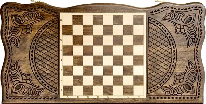 Нарды резные "Тёмный Узор 6" 60, Mirzoyan