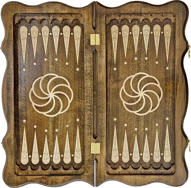 Нарды резные "Тёмный Узор 5" 50, Mirzoyan