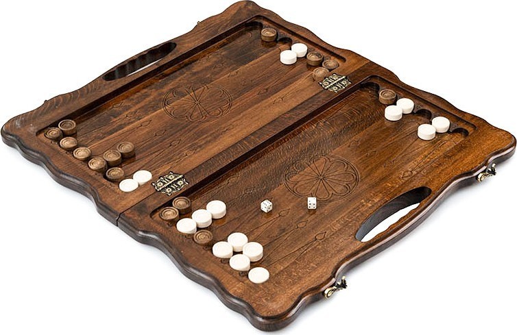 Нарды резные "Рыбак" 50, Haleyan