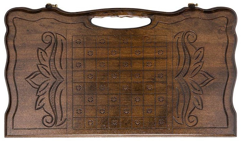 Нарды резные "Арарат и Хор Вирап" с ручкой 40, Haleyan