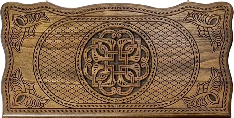 Нарды резные "Тёмный Узор 4" 50, Mirzoyan