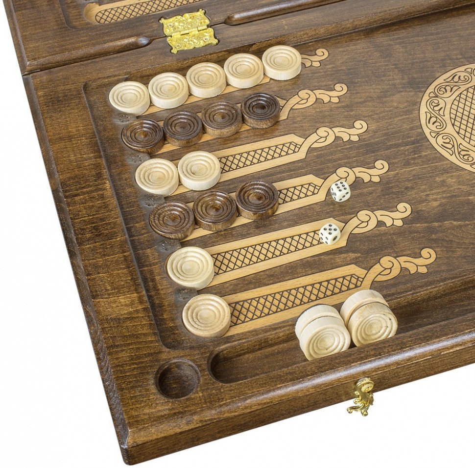 Нарды резные "Гексагон 3" 60, Mkhitaryan