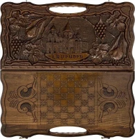 Нарды резные &quot;Эчмиадзин&quot; с ручкой 50, Haleyan