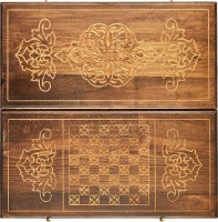 Нарды резные &quot;Орнамент-4&quot; 60, Ustyan