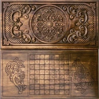 Нарды резные &quot;Сияние 4&quot;,50 Ustyan