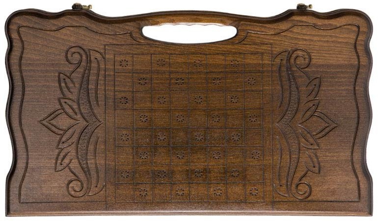 Нарды резные "Орел" с ручкой 40, Haleyan