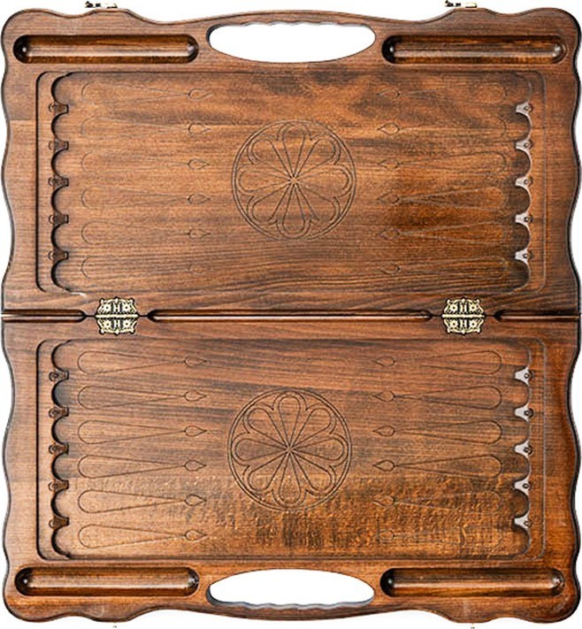 Нарды резные "Медведь" с ручкой, Haleyan