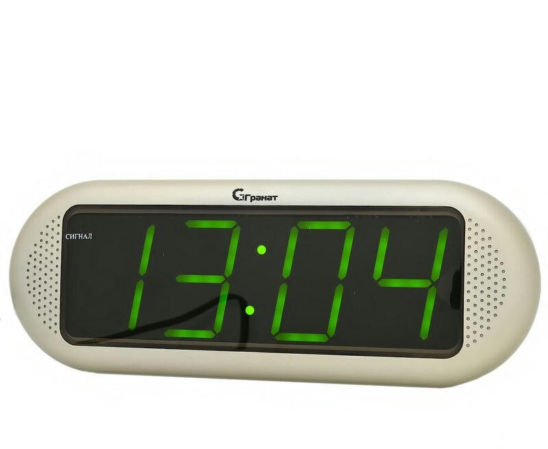 Сетевые часы ГРАНАТ c-1816-Зел будильник сетевой