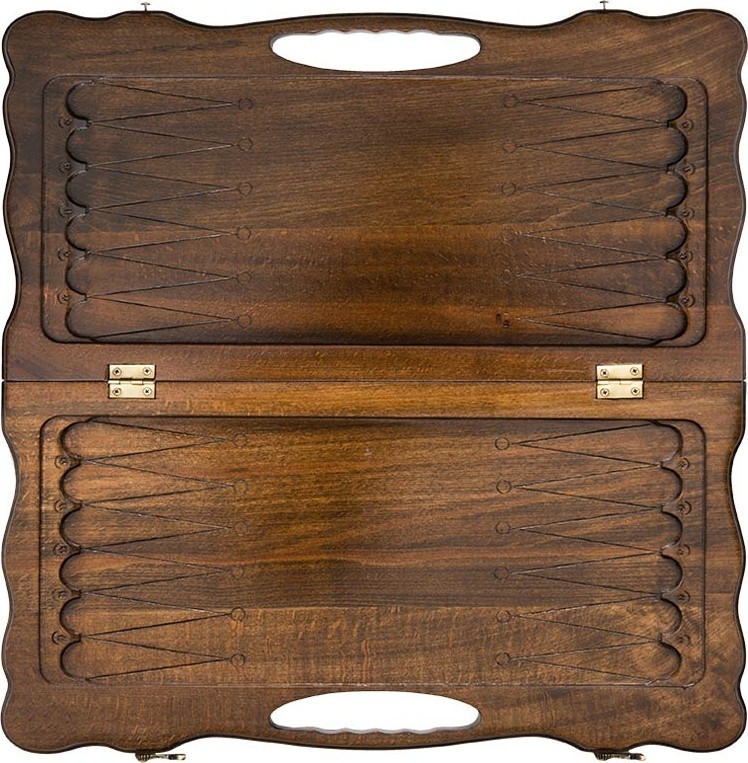 Нарды резные "Корабль" с ручкой 50, Haleyan