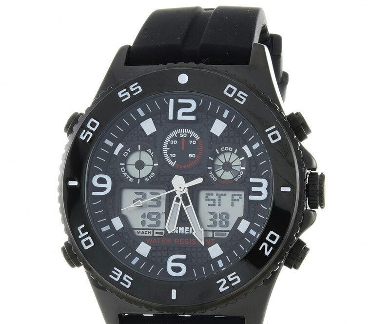 Наручные часы skmei 1538pbk black sillica gel belt