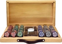Набор для покера Black Stars на 300 фишек в кейсе из бука, Partida