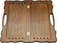 Нарды резные &quot;Бесконечность&quot; с ручкой 50, Haleyan