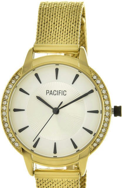 Наручные часы pacific x6167 корп-золот циф-бел/черн сетка