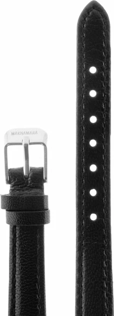 Ремешки maknamara 12 мм чер гладкий сер заст mp-12015