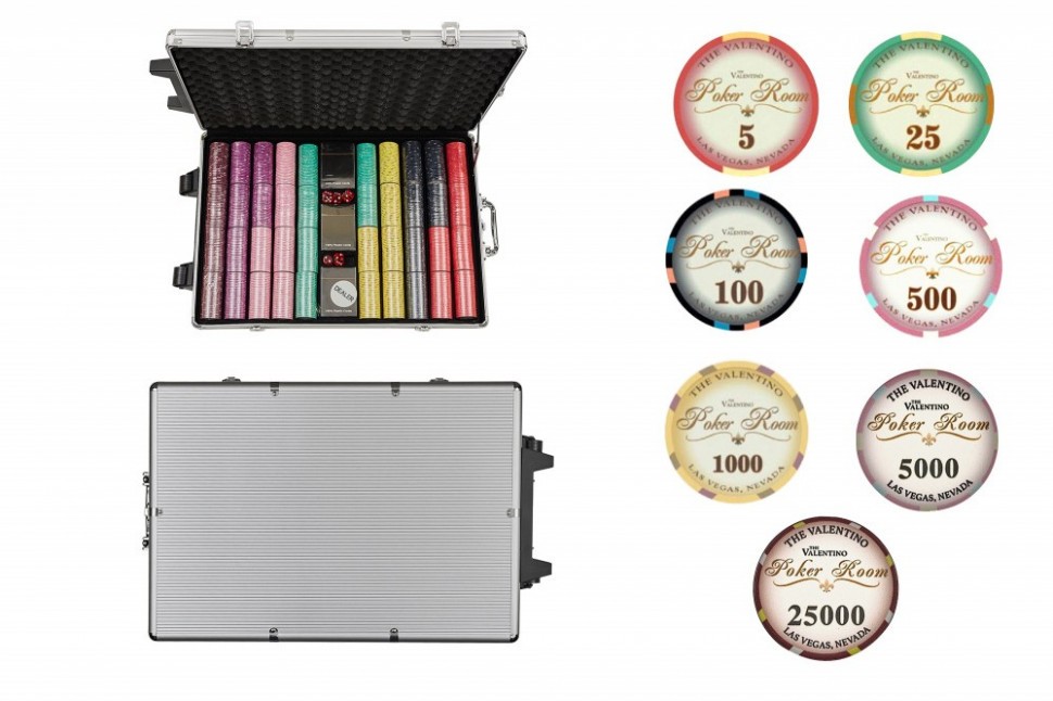 Набор для покера Valentino Poker Room Ceramic на 1000 фишек