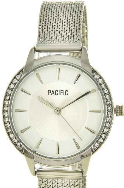 Наручные часы pacific x6167 корп-хром циф-бел/черн сетка