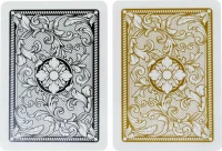 Карты "1546 Plastic Bridge Size Jumbo Index black/gold Double-Deck Set"