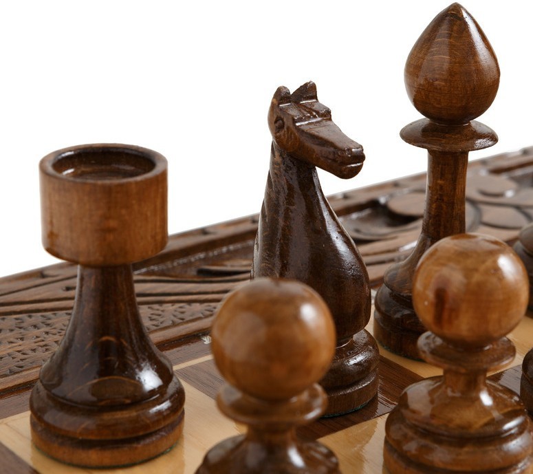 Шахматы резные в ларце с ящиками 50, Haleyan