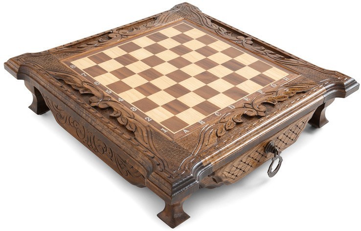 Шахматы резные в ларце с ящиками 50, Haleyan