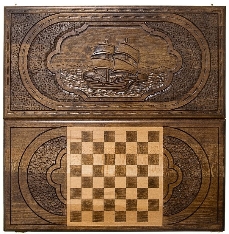 Нарды резные "Парусник", Mirzoyan