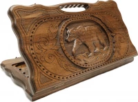 Нарды резные &quot;Медведь&quot; с ручкой 50, Haleyan