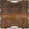Нарды резные "Корабль" с ручкой 60, Haleyan