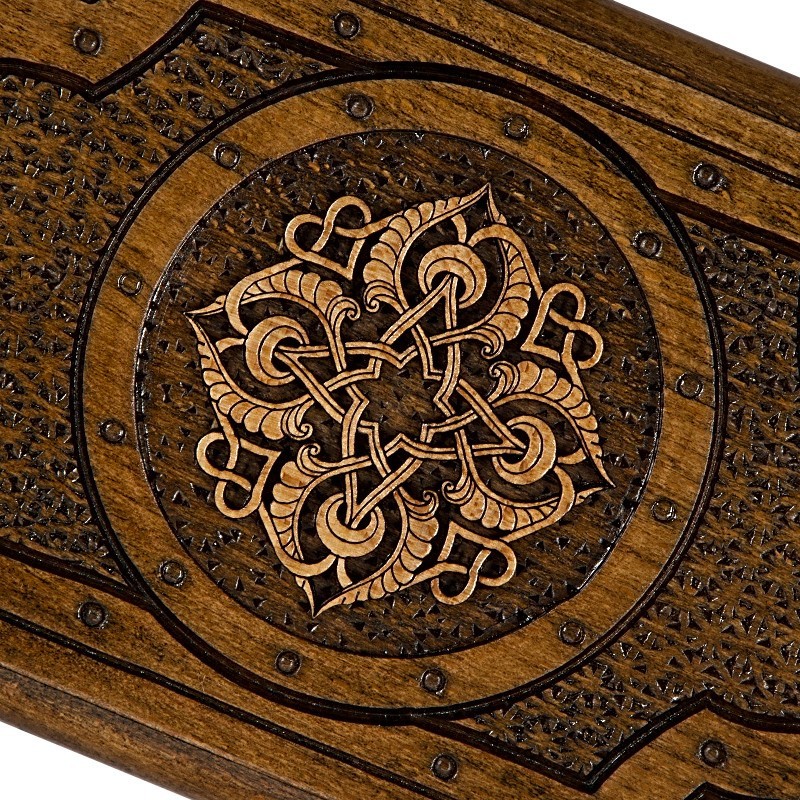 Нарды резные "Золотой Узор 1" 30, Mirzoyan