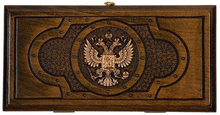 Нарды резные "Герб РФ 3" 30, Mirzoyan