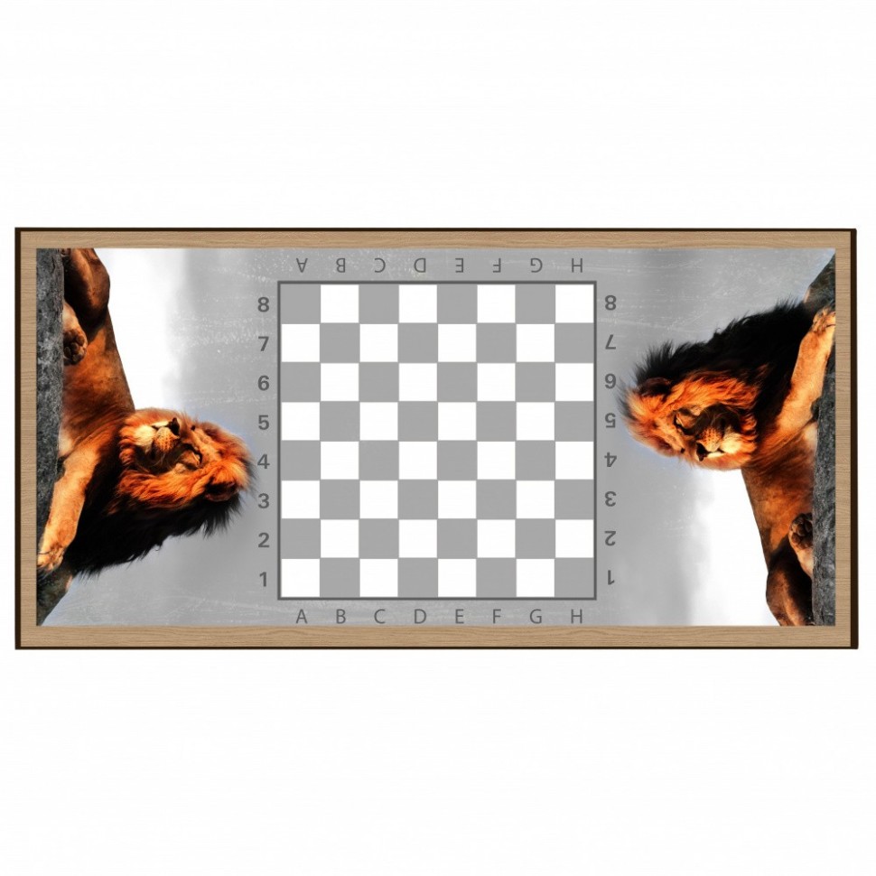 Нарды + Шашки Сирия Лев в Саванне большие (Россия, дерево, 60 см), Partida