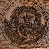 Нарды резные &quot;Лев с добычей&quot;, Mirzoyan