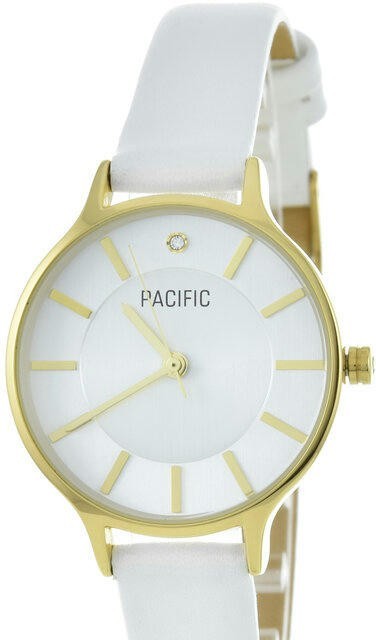 Наручные часы pacific x6133-18 корп-золот циф-бел рем-бел