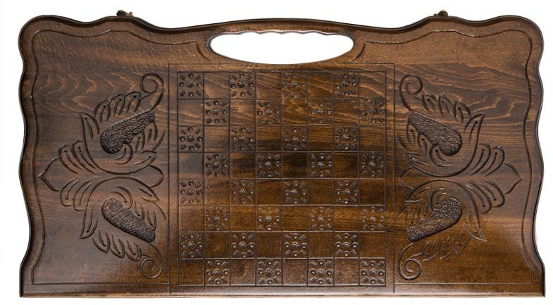 Нарды резные "Бесконечность 2" с ручкой 60, Haleyan