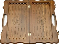 Нарды резные &quot;Бесконечность&quot; с ручкой 40, Haleyan